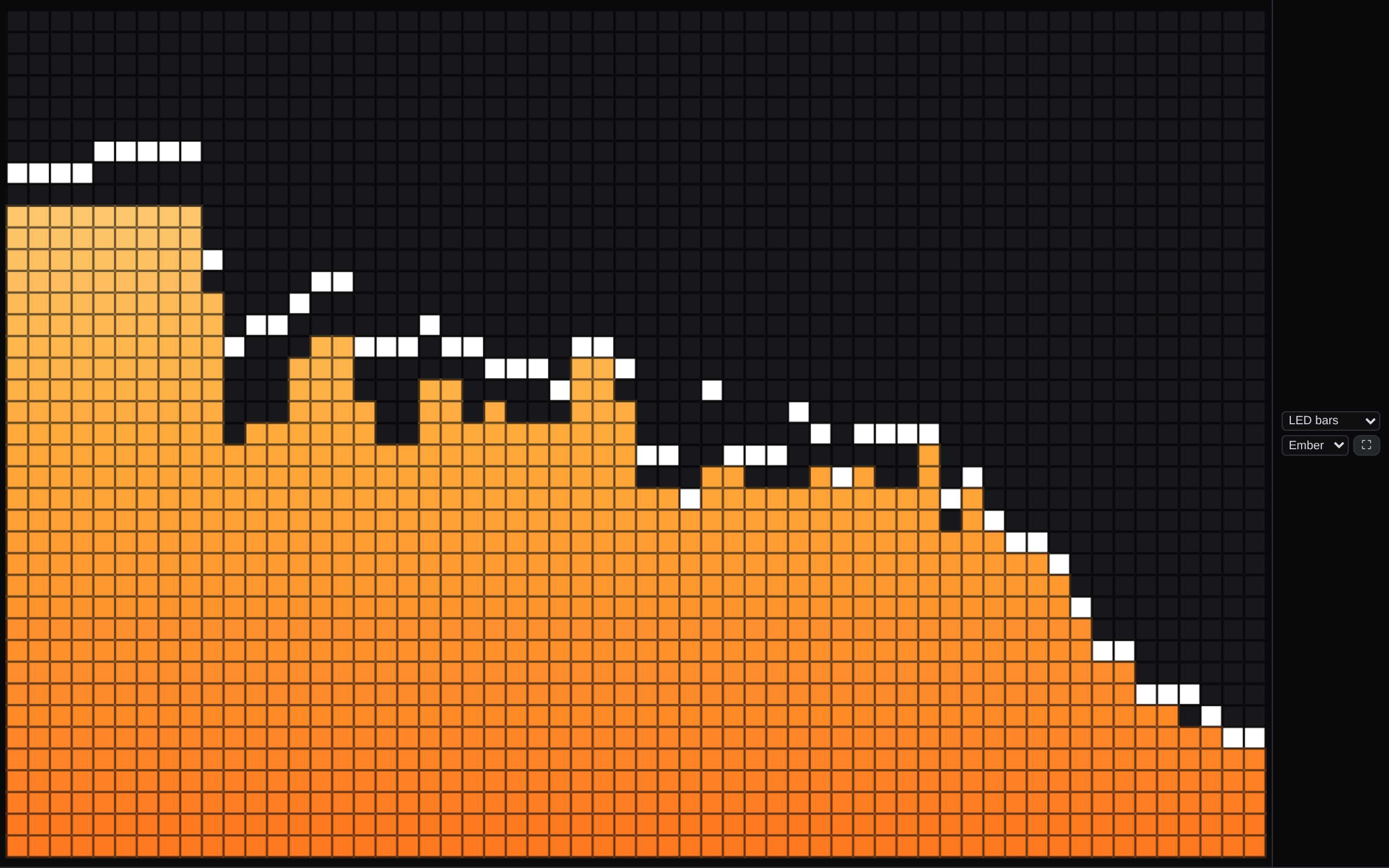 Fullscreen LED visualizer reacting to a track